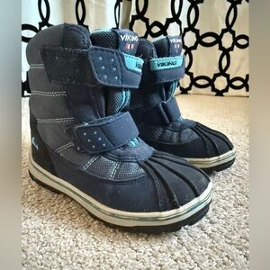 Toddler Boots - Black and Blue,size 10